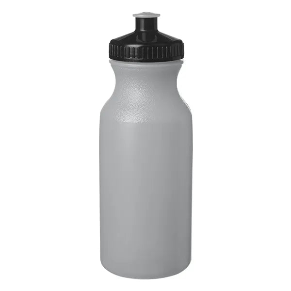 Lightweight Push-cap Water Bottle - Recyclable, 20 oz.