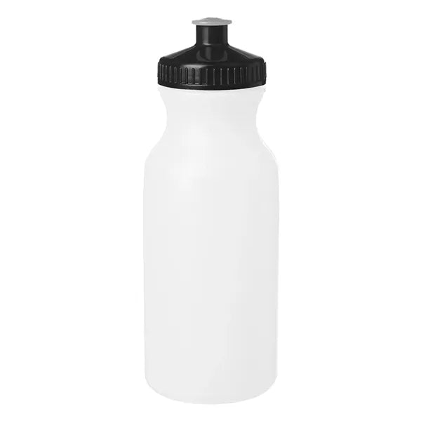 Lightweight Push-cap Water Bottle - Recyclable, 20 oz.
