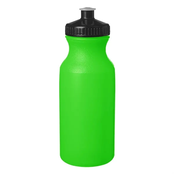 Lightweight Push-cap Water Bottle - Recyclable, 20 oz.