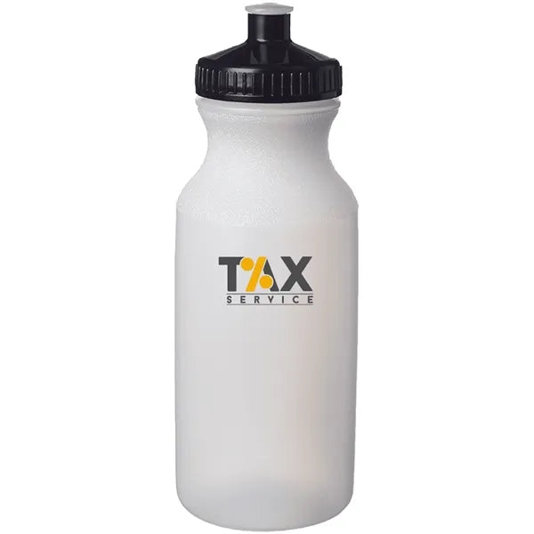 Lightweight Push-cap Water Bottle - Recyclable, 20 oz.