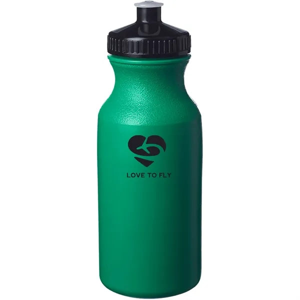 Lightweight Push-cap Water Bottle - Recyclable, 20 oz.