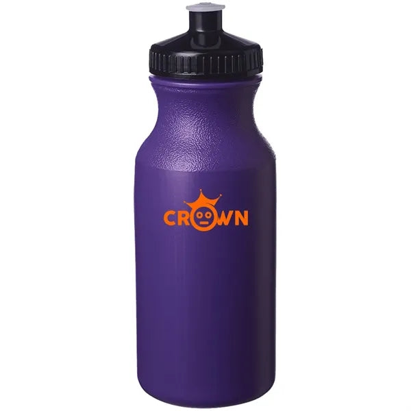 Lightweight Push-cap Water Bottle - Recyclable, 20 oz.