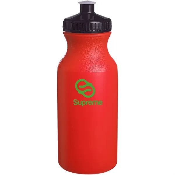 Lightweight Push-cap Water Bottle - Recyclable, 20 oz.