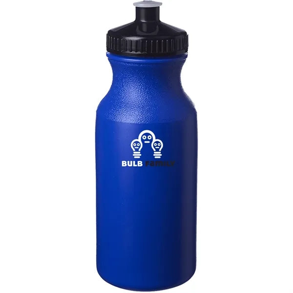 Lightweight Push-cap Water Bottle - Recyclable, 20 oz.