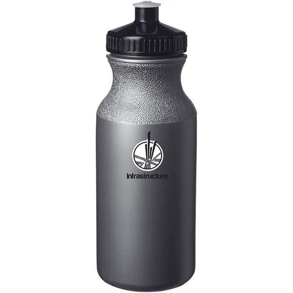 Lightweight Push-cap Water Bottle - Recyclable, 20 oz.