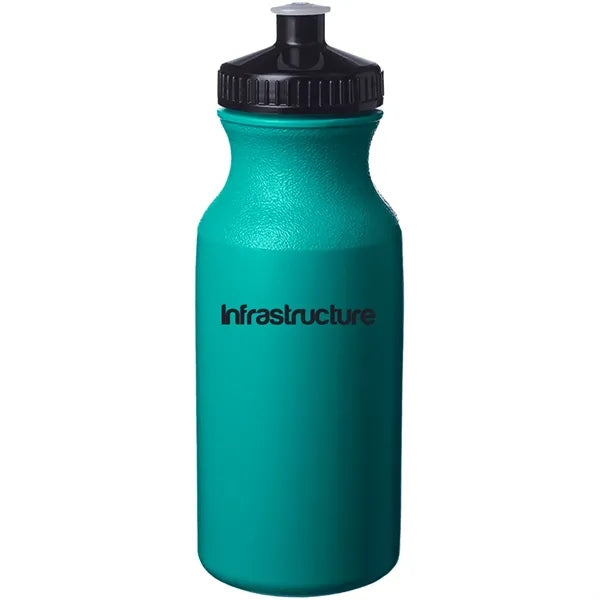 Lightweight Push-cap Water Bottle - Recyclable, 20 oz.