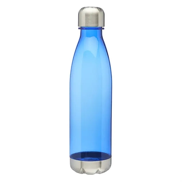 Cola-shaped Plastic Water Bottle - Steel Cap, 25 oz.