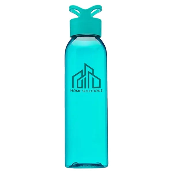 Plastic Gym Water Bottles - Carrying Loop Cap, 22 oz.