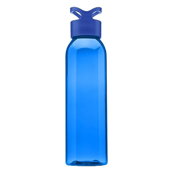 Plastic Gym Water Bottles - Carrying Loop Cap, 22 oz.