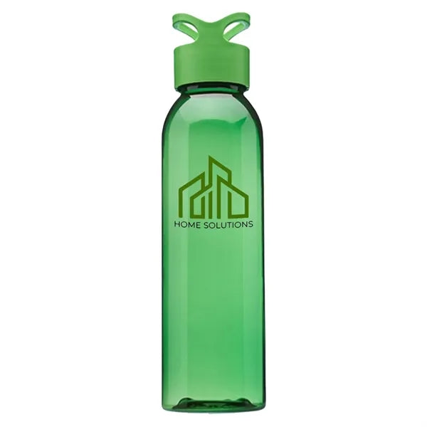 Plastic Gym Water Bottles - Carrying Loop Cap, 22 oz.