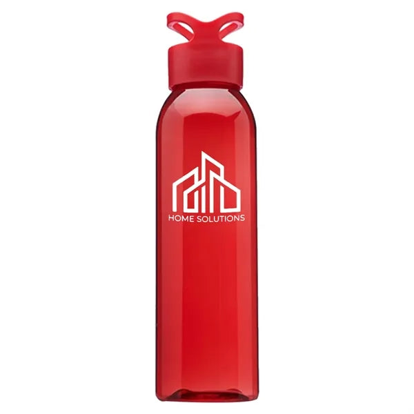 Plastic Gym Water Bottles - Carrying Loop Cap, 22 oz.