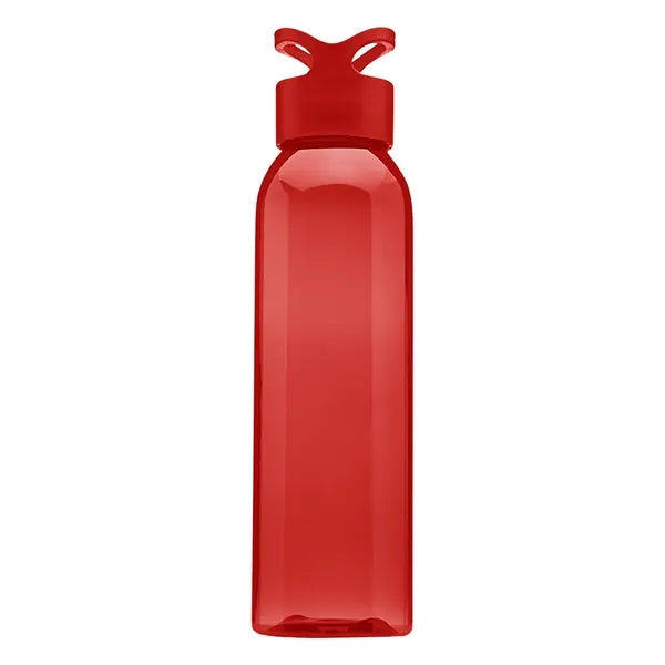 Plastic Gym Water Bottles - Carrying Loop Cap, 22 oz.