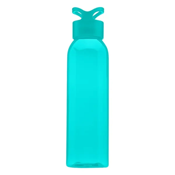 Plastic Gym Water Bottles - Carrying Loop Cap, 22 oz.