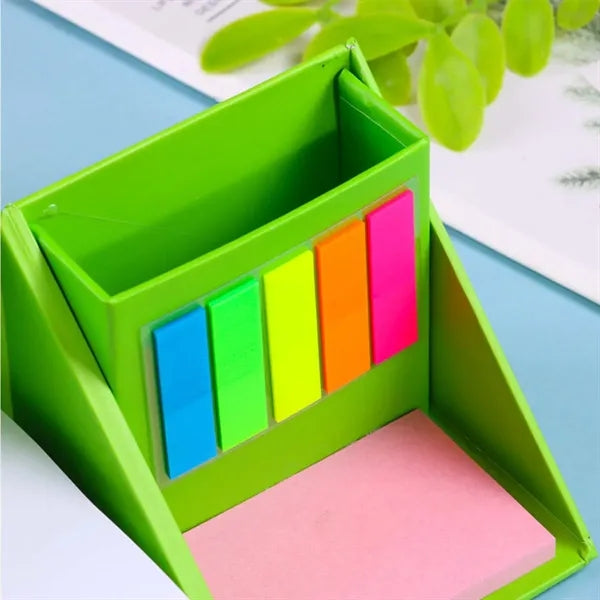 Sticky Notes Organizer Cube with Pen Holder