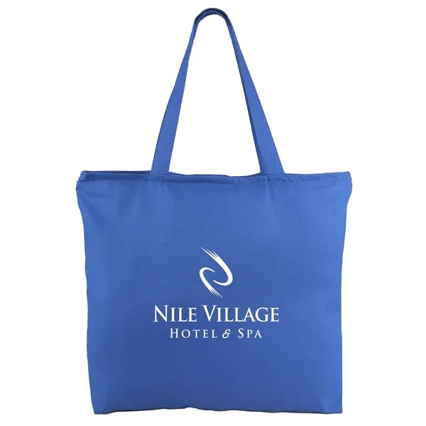 12 oz. Zippered Cotton Canvas Tote