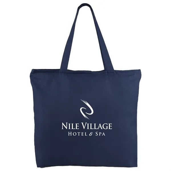 12 oz. Zippered Cotton Canvas Tote