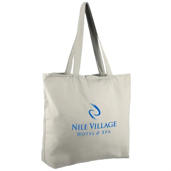 12 oz. Zippered Cotton Canvas Tote