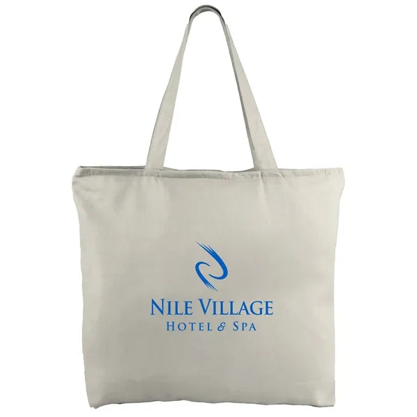 12 oz. Zippered Cotton Canvas Tote
