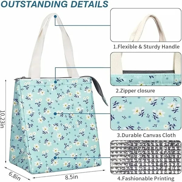 Handheld Insulated Lunchbox with Interior Pockets