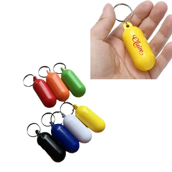 Oval Shape Plastic Floating Keychain