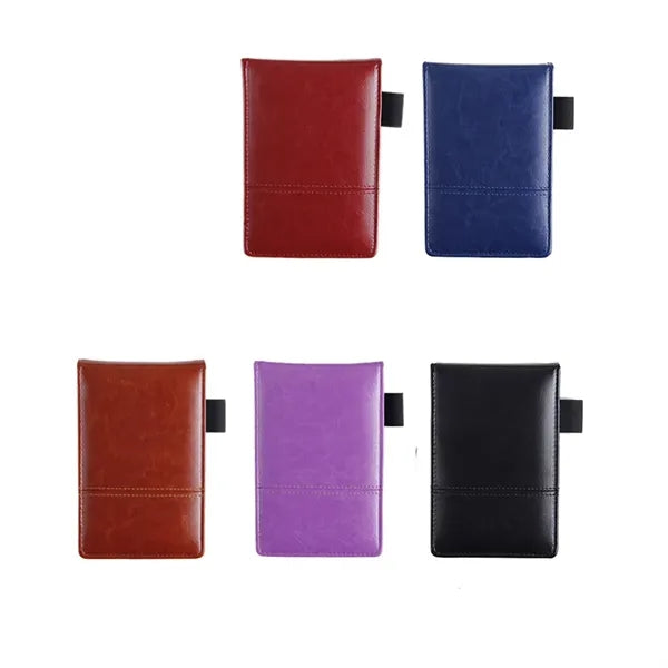 Pocket Leather Notebook Portfolio with Calculator
