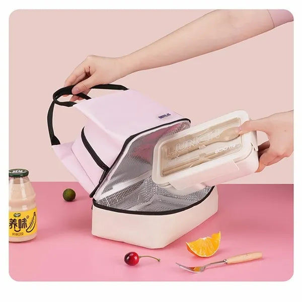 Double-Layer Insulated Lunch Bag