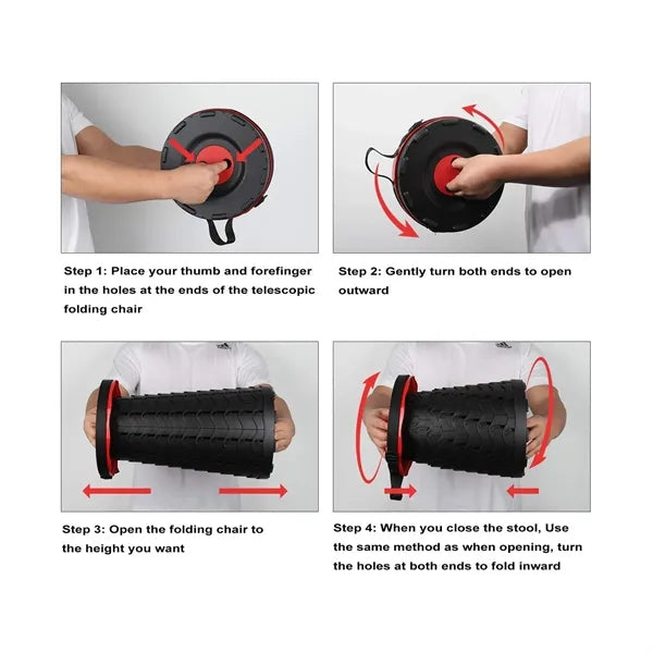 Portable Telescoping Folding Camping Stool
