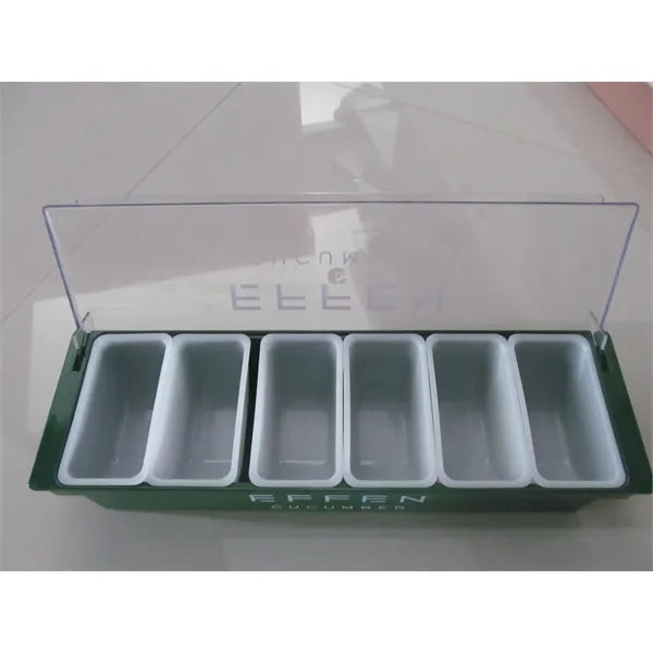 Bar Top Food Condiment Tray with Lid