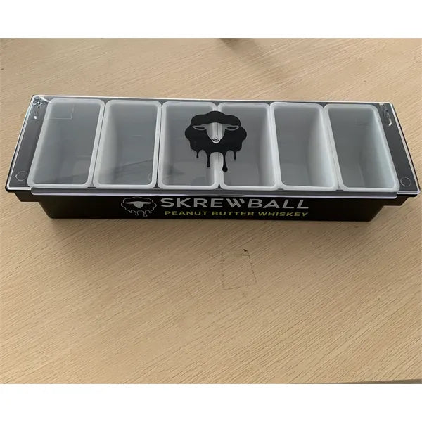 Bar Top Food Condiment Tray with Lid