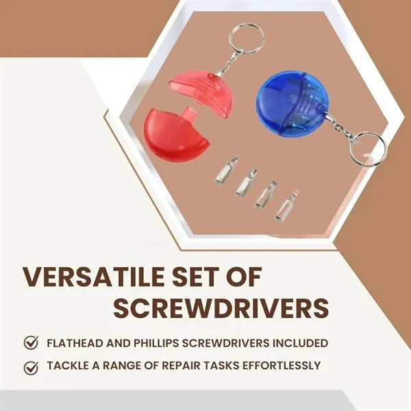 Multi-tool portable pocket EDC screwdriver set keychain