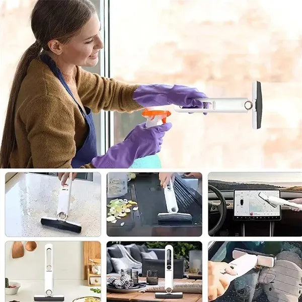 Foldable Compact Lightweight Dual-Use Self-Squeezing Mop