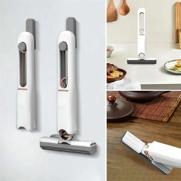 Foldable Compact Lightweight Dual-Use Self-Squeezing Mop
