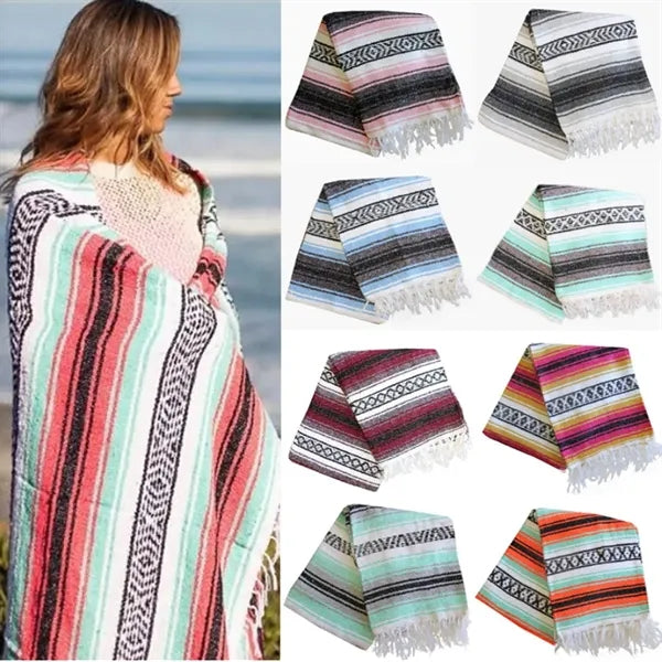 Large Handwoven Mexican Blanket