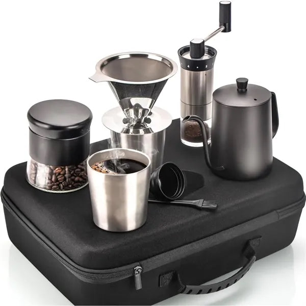 9 in 1 Outdoor Camping Pour Over Coffee Maker Set