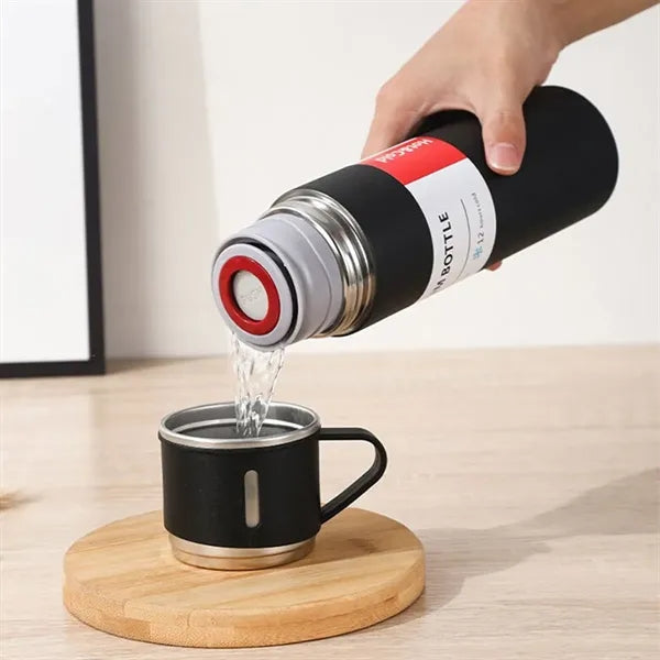 Vacuum Insulated Stainless Steel Travel Mug Flask Set