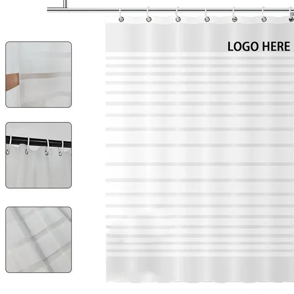 71" x 71" White Bathroom Shower Curtain