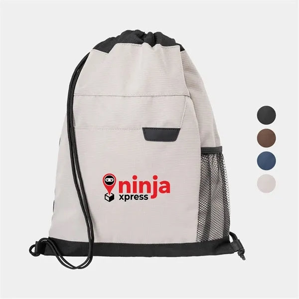 Recycled Heather Modern Executive Drawstring Bag