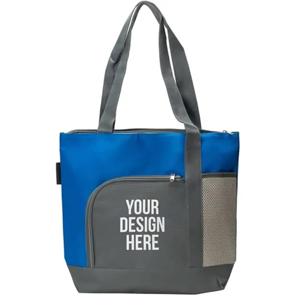 Two Tone Zipper Tote