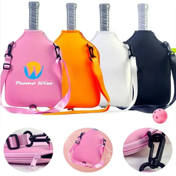 Waterproof Durable Padded Pickleball Paddle Cover with Strap