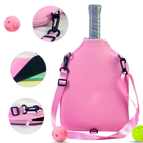 Waterproof Durable Padded Pickleball Paddle Cover with Strap