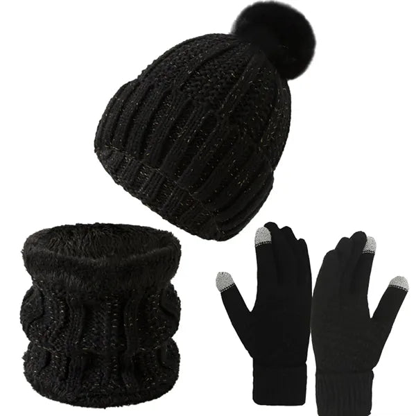 3 in 1 Cold Weather Set(Beanie, Scarf, Glove)