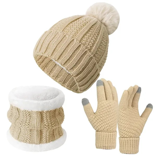 3 in 1 Cold Weather Set(Beanie, Scarf, Glove)