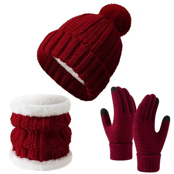 3 in 1 Cold Weather Set(Beanie, Scarf, Glove)