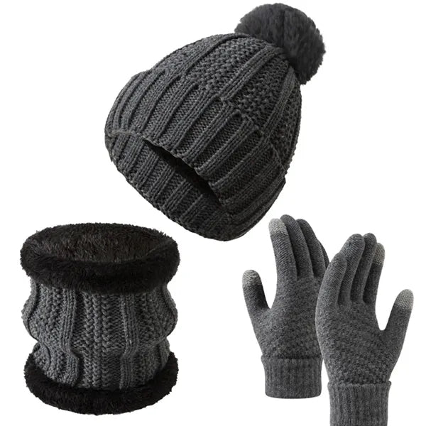 3 in 1 Cold Weather Set(Beanie, Scarf, Glove)