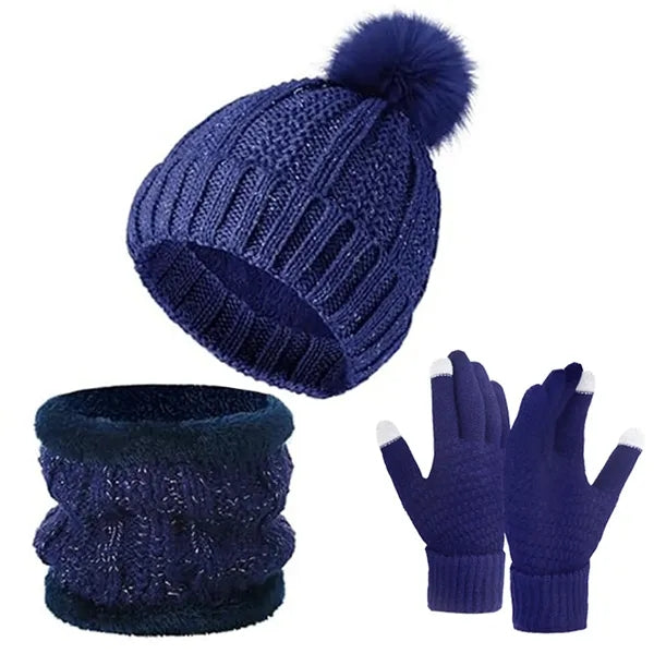 3 in 1 Cold Weather Set(Beanie, Scarf, Glove)