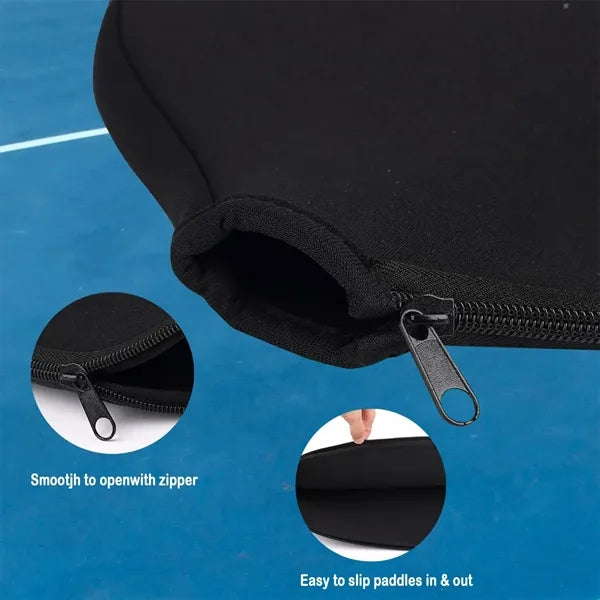 Waterproof Lightweight Zippered Pickleball Paddle Cover