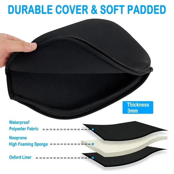 Waterproof Lightweight Zippered Pickleball Paddle Cover