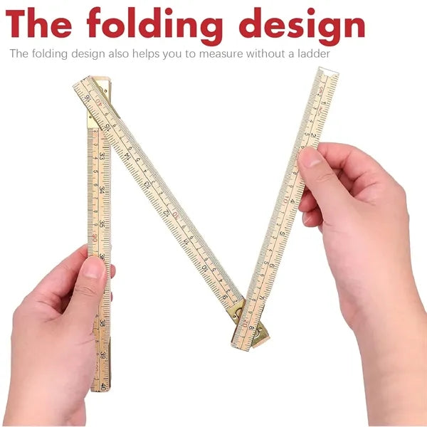 6.5ft/2m Carpenter's Folding Wood Rule