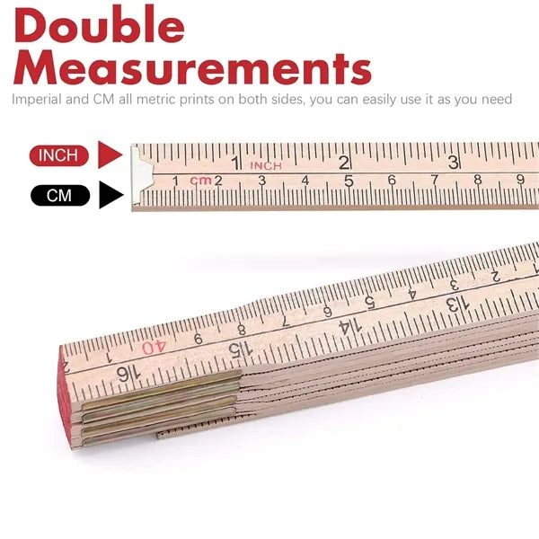 6.5ft/2m Carpenter's Folding Wood Rule