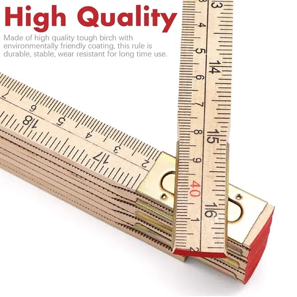 6.5ft/2m Carpenter's Folding Wood Rule